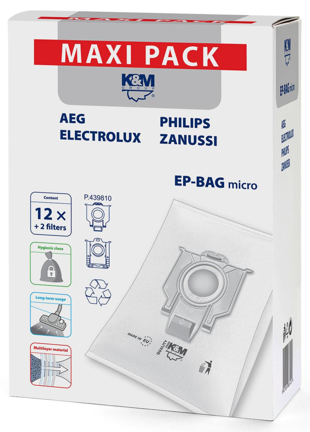K M WORKI EP-BAG MICRO 12szt do ELECTROLUX/PHILIPS