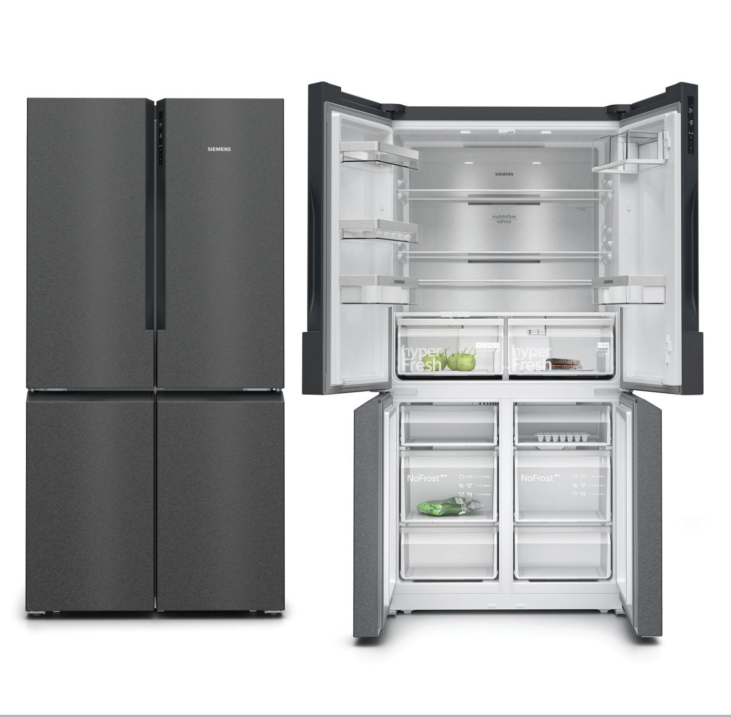 Siemens KF96NAXEA Multidoor No Frost 183cm Ciemny Inox 605L