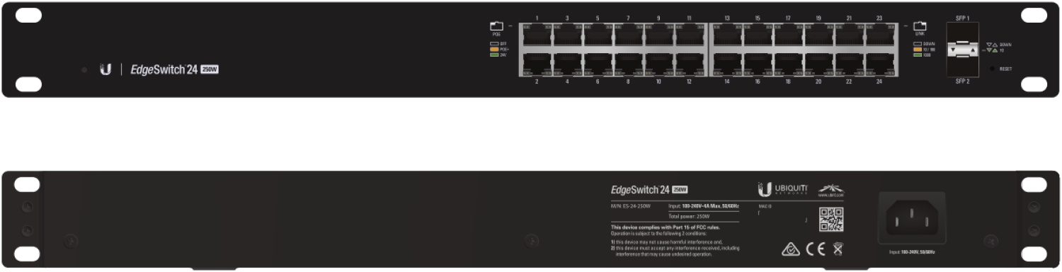 Ubiquiti 26p EDGEswitch (24x100/1000Mbit 2xSFP) PoE+