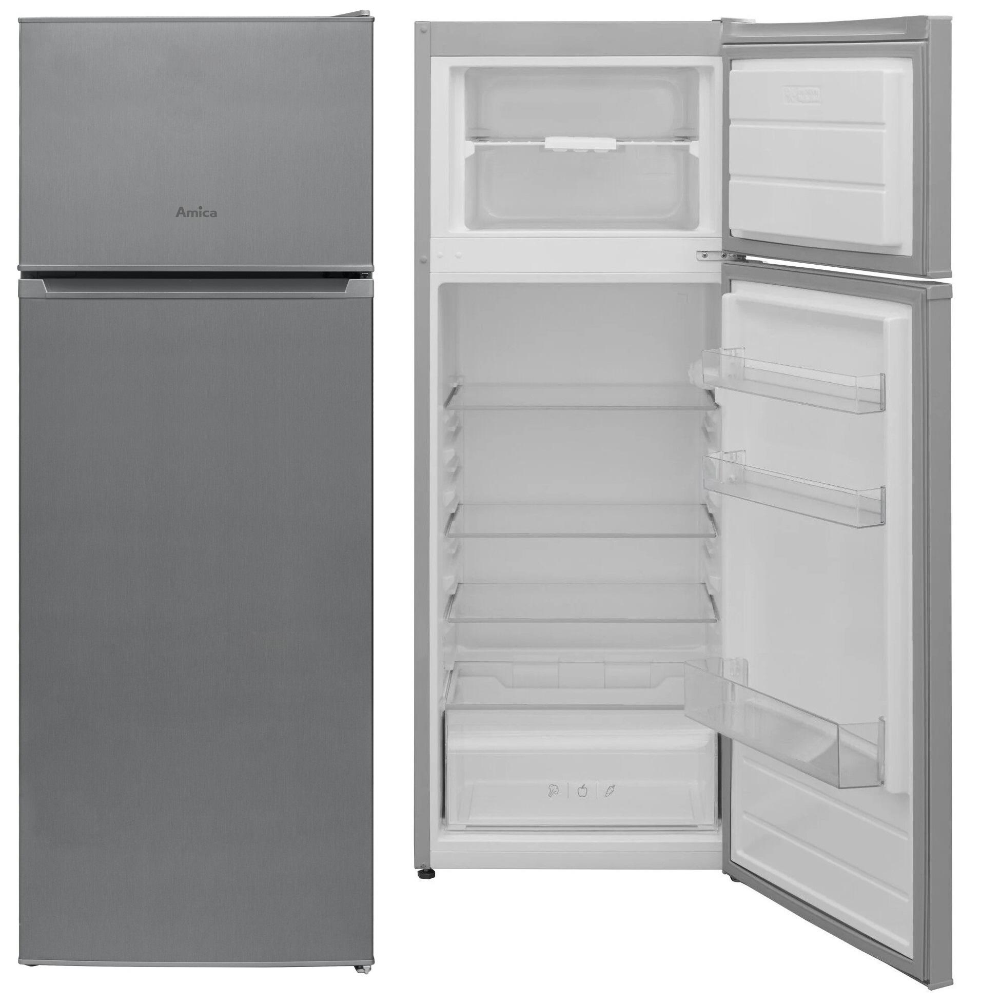Amica FD2355.4X(E) 145cm Srebrna SlimSize Górny Zamrażalnik 211L