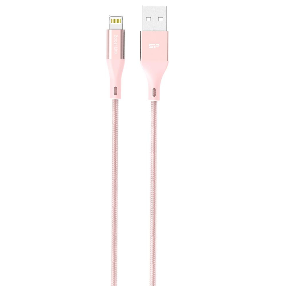 Silicon Power Kabel USB-Lightning MFI Silicon 1m w otulinie różowy #