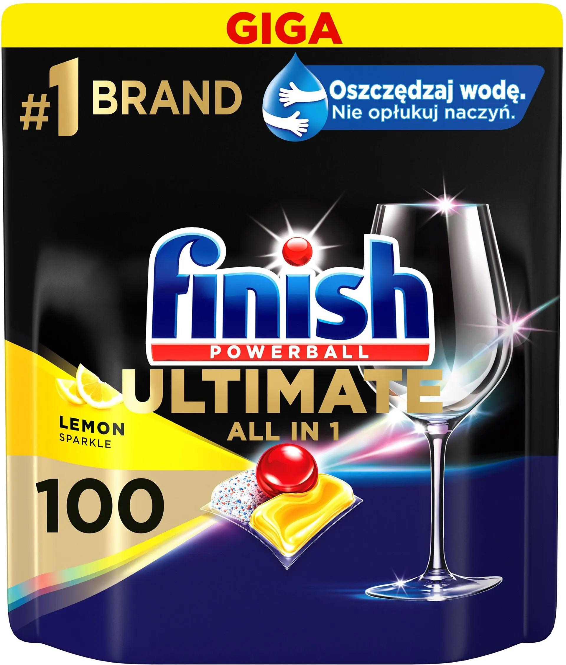 Finish FINISH 100szt Ultimate All in 1 Caps Lemon Sparkle Kapsułki