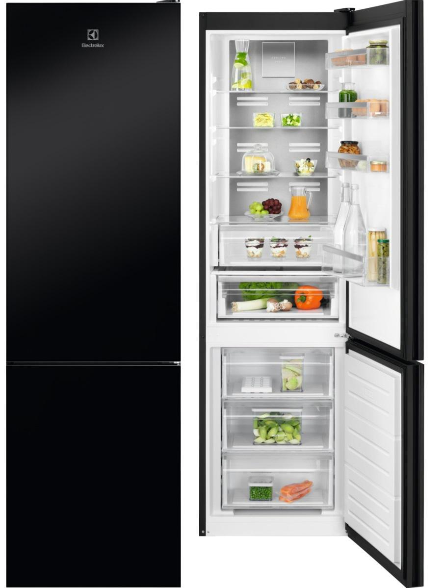 Electrolux LNT7ME36K2 No Frost 201cm Czarne Szkło ExtraChill 367L