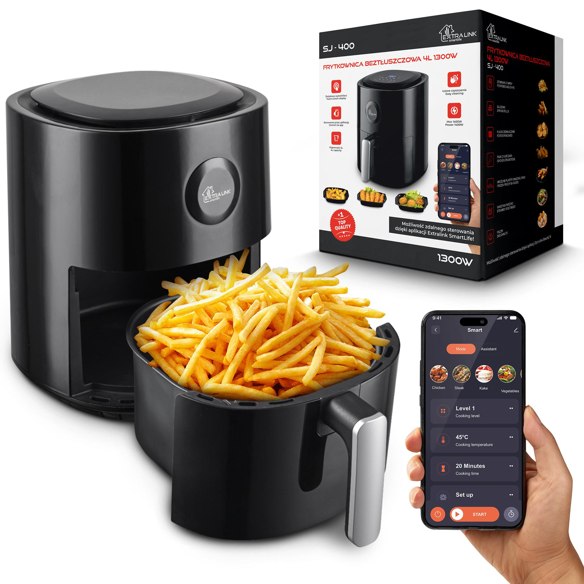 ExtraLink Frytkownica beztłuszczowa 4L Home SJ-400 WIFI