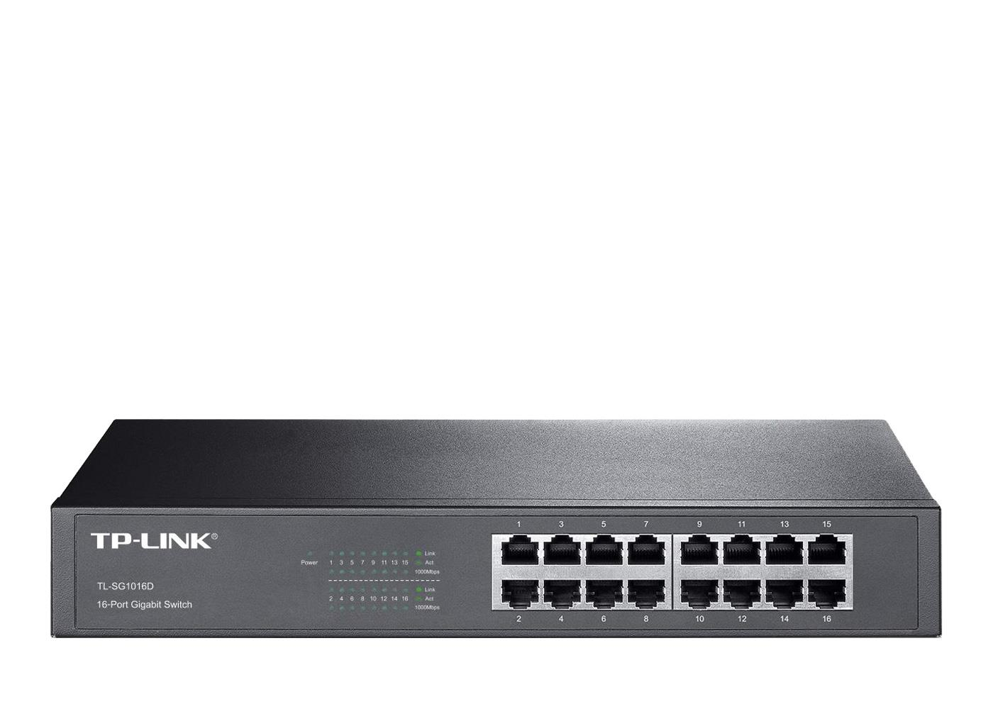 TP-Link 16p TL-SG1016D Rack (16x10/100/1000Mbit)