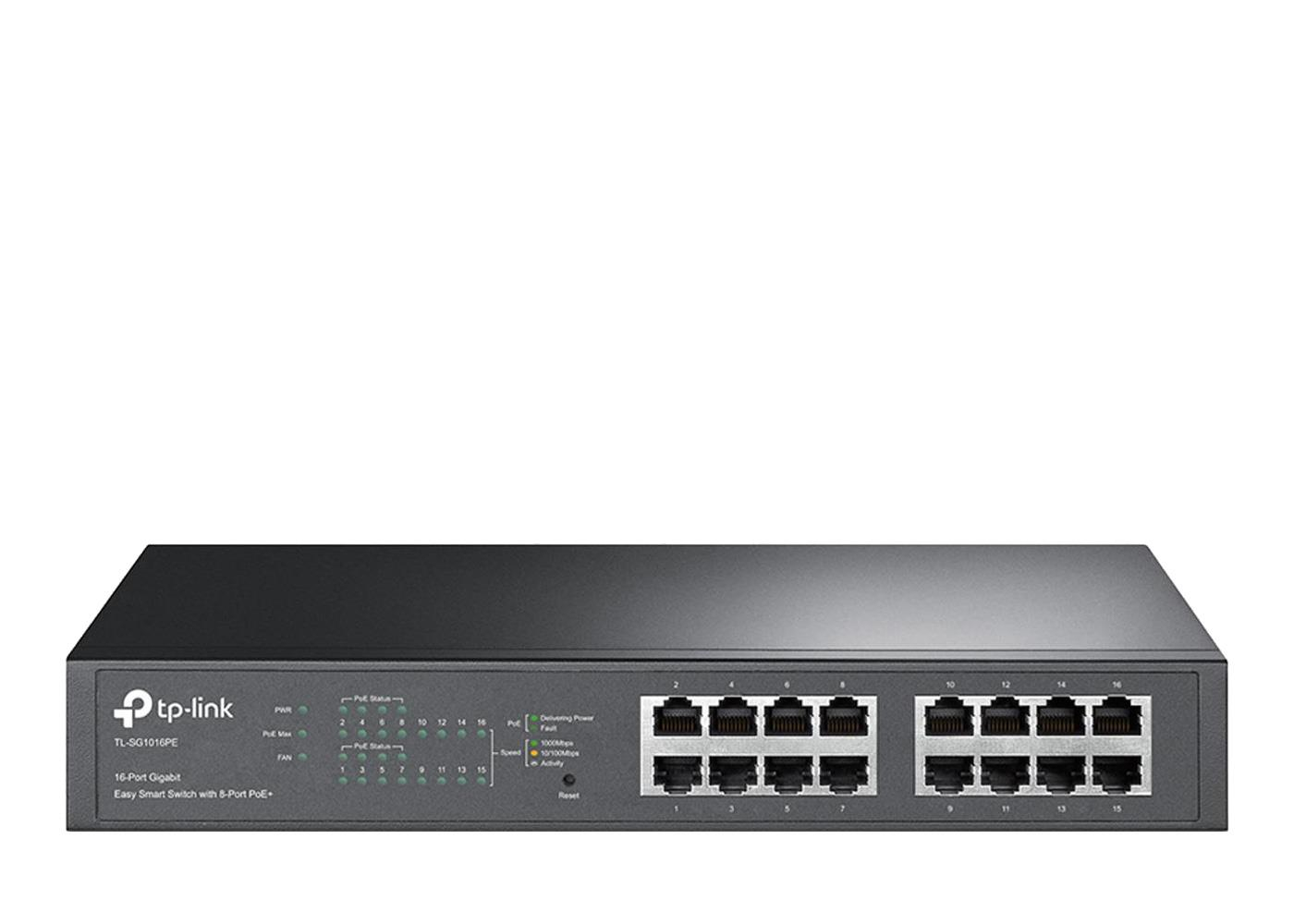 TP-Link 16p TL-SG1016PE (16x10/100/1000Mbit) 8xPoE+