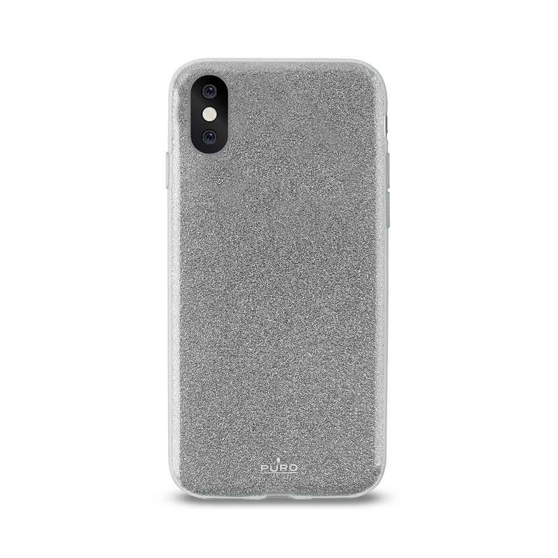 Puro Glitter Shine Cover do iPhone X Silver