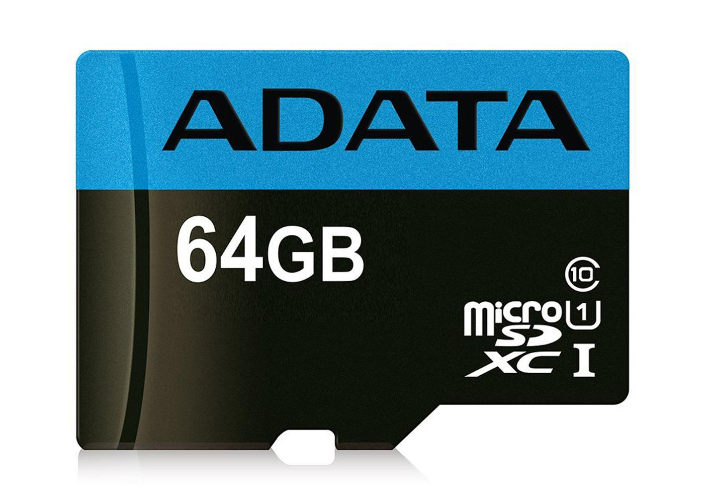 ADATA 64GB microSDXC Premier 100MB/s A1 V10 C10 UHS-I