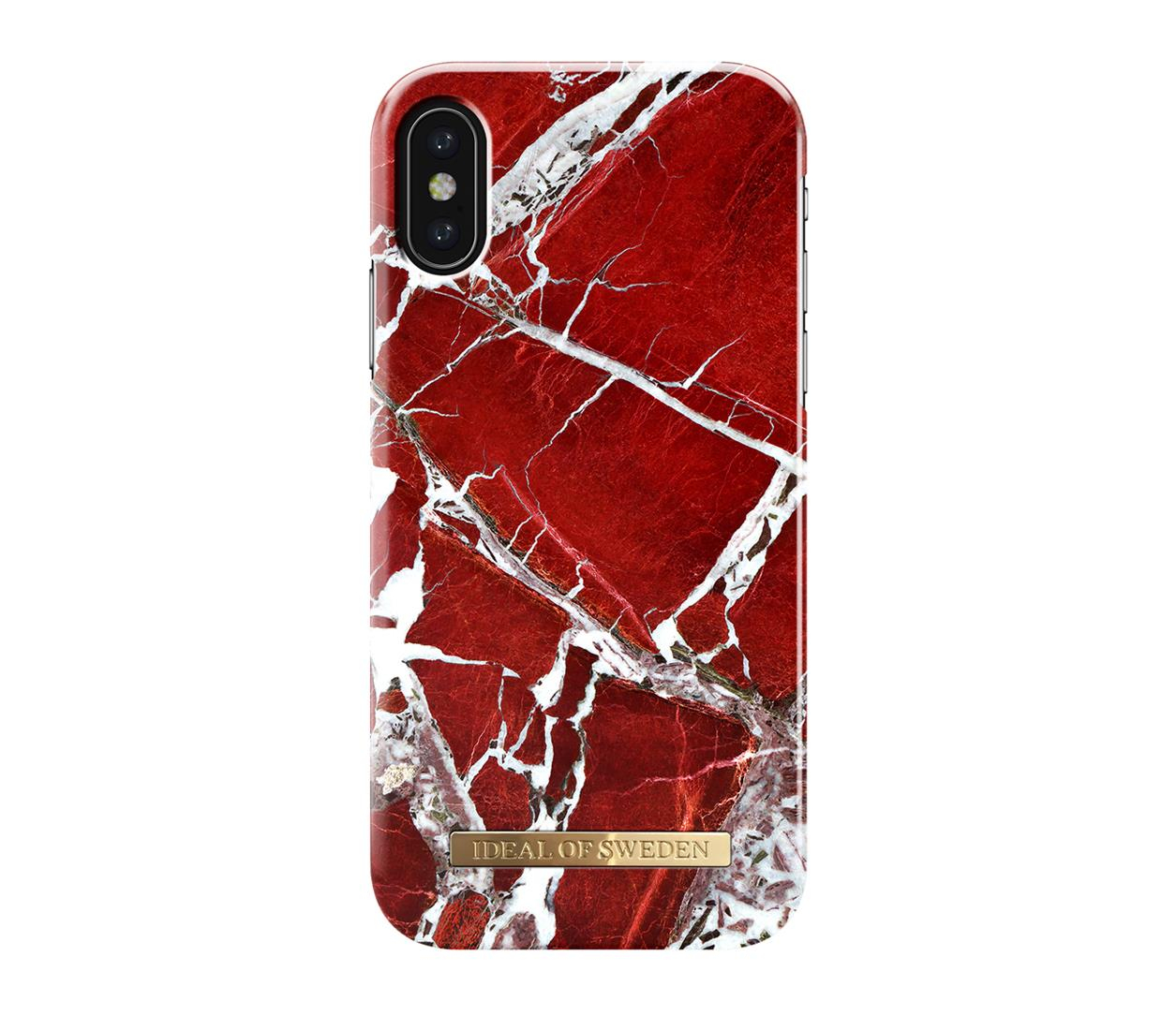 iDeal Fashion Case do iPhone X Scarlet Red Marble