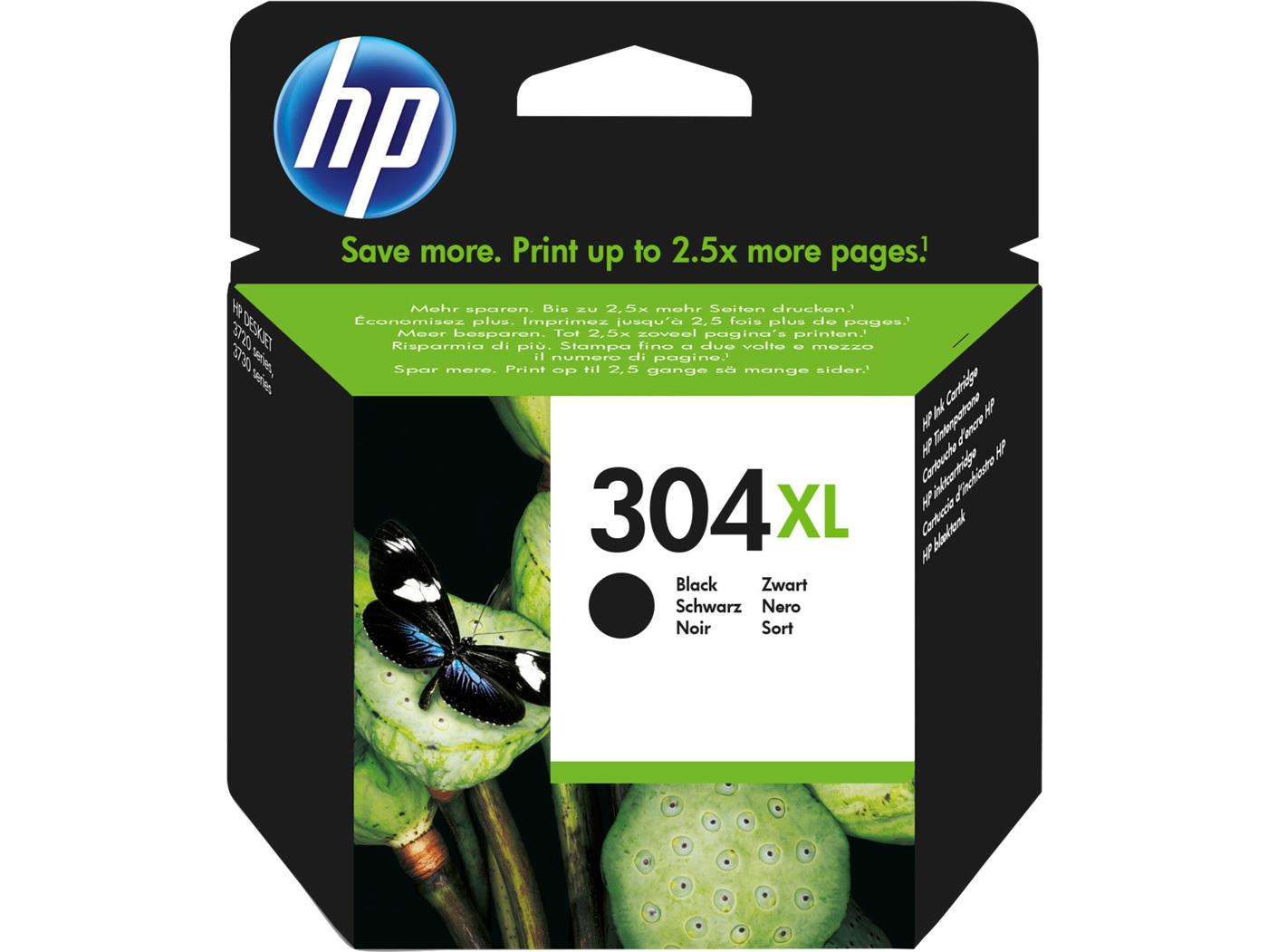 HP 304XL black 300 str. Instant Ink