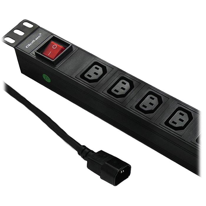 Qoltec RACK 19"1U 10A PDU 8xIEC C13 2m