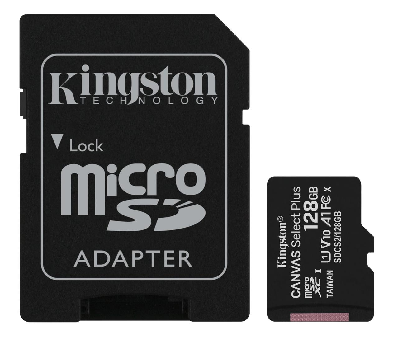 Kingston 128GB microSDXC Canvas Select Plus 100MB/s