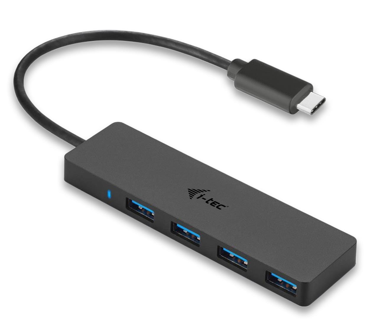 i-tec USB-C Slim HUB 4x USB 3.0 20 cm kabel USB-C