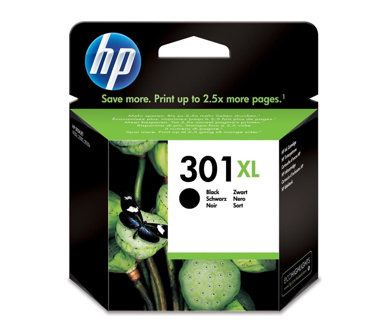 HP 301XL black do 480str. Instant Ink