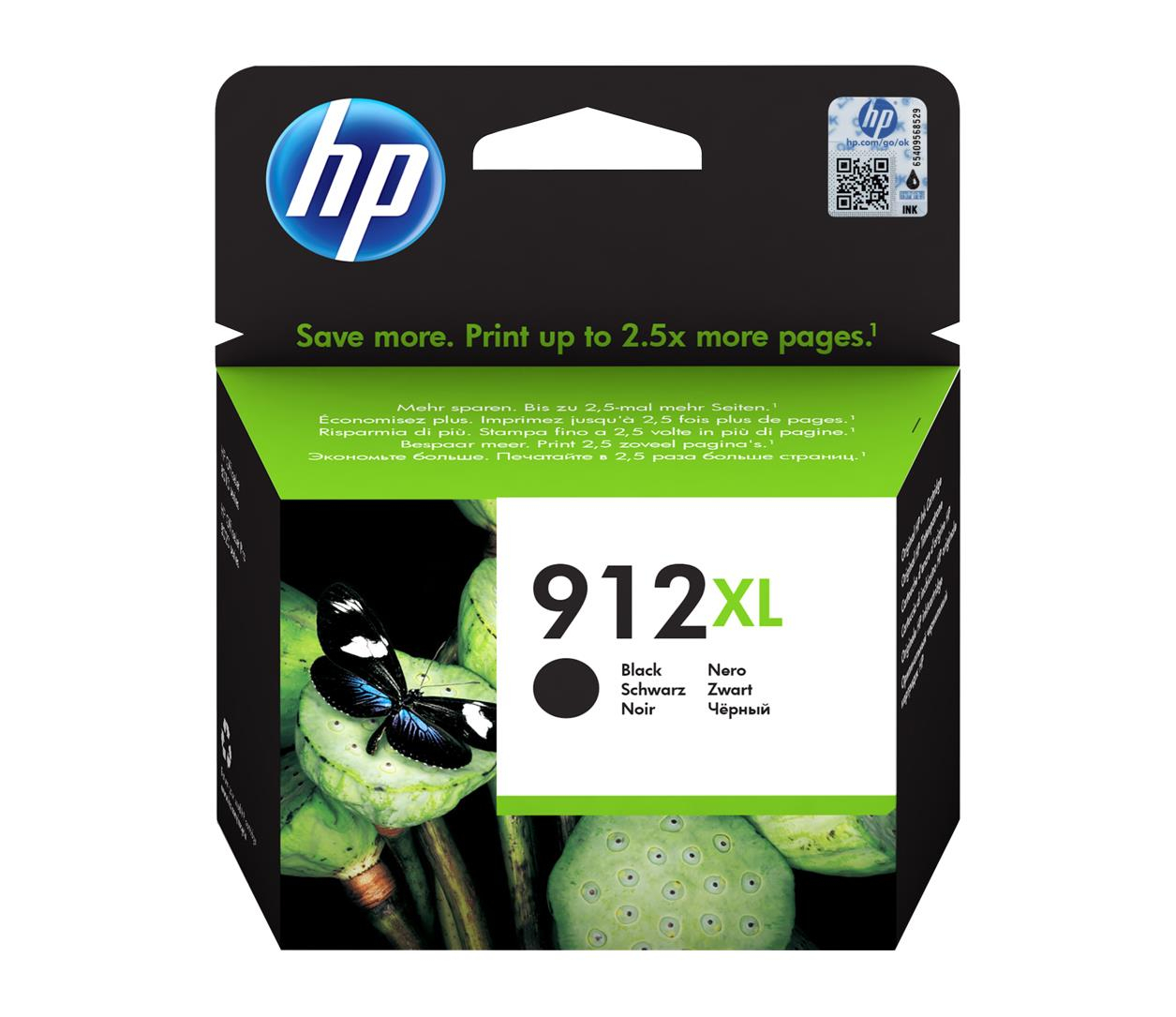 HP 912XL black do 825str. Instant Ink