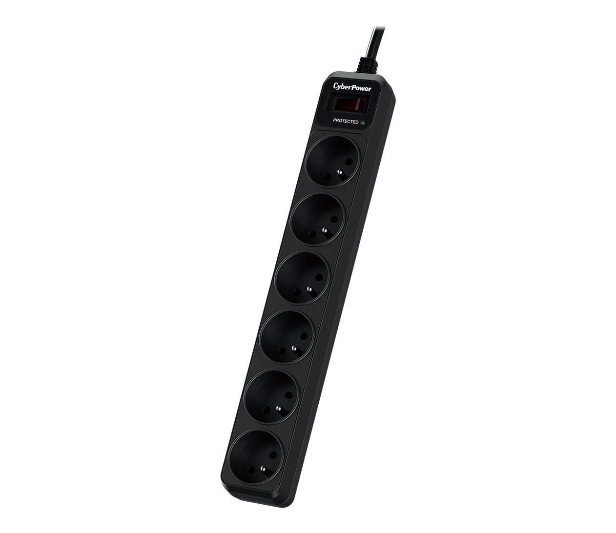 CyberPower Essential - 6 gniazd, 1.8m, czarna