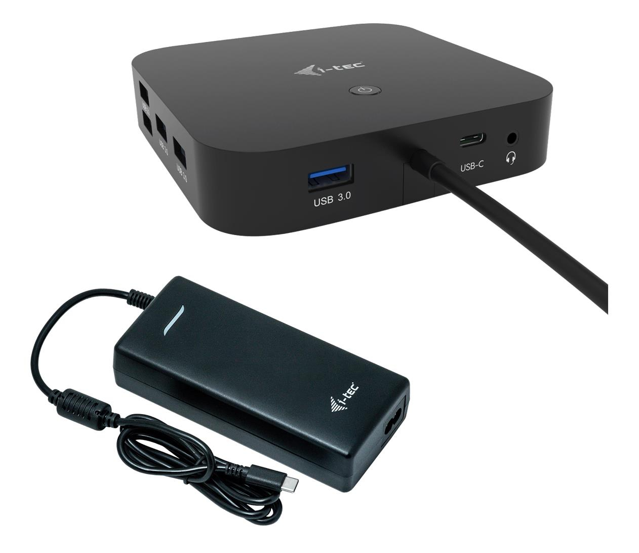 i-tec USB-C Dual Display Dock 2x Display Port PD 100W + zasilacz