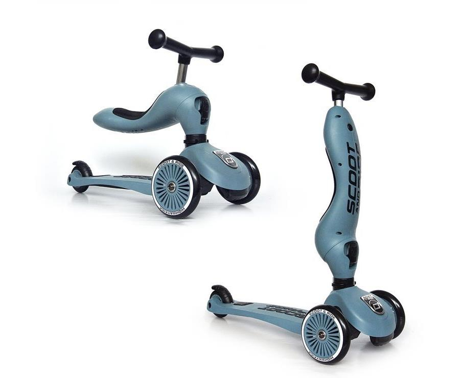 Scoot & Ride Highwaykick 1 Jeździk i hulajnoga 2w1 Steel