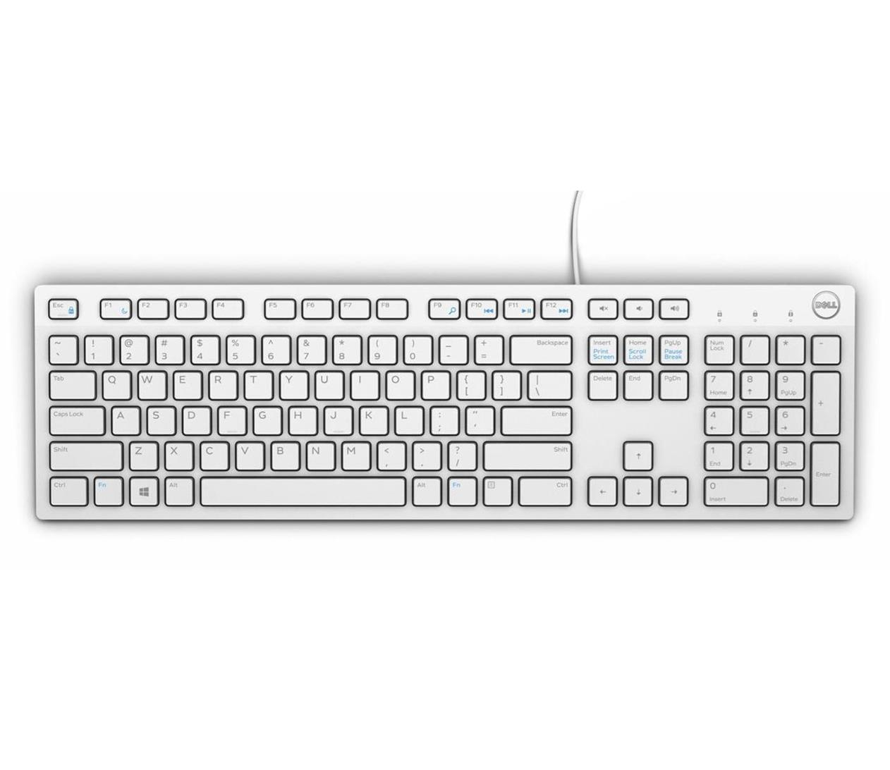 Dell KB216-B QuietKey USB (biała)