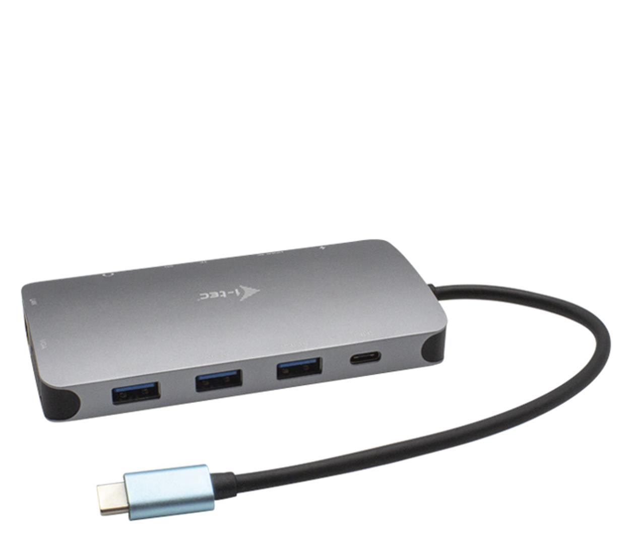 i-tec USB-C Metal Nano Travel Dock HDMI VGA LAN czytnik SD PD 100W