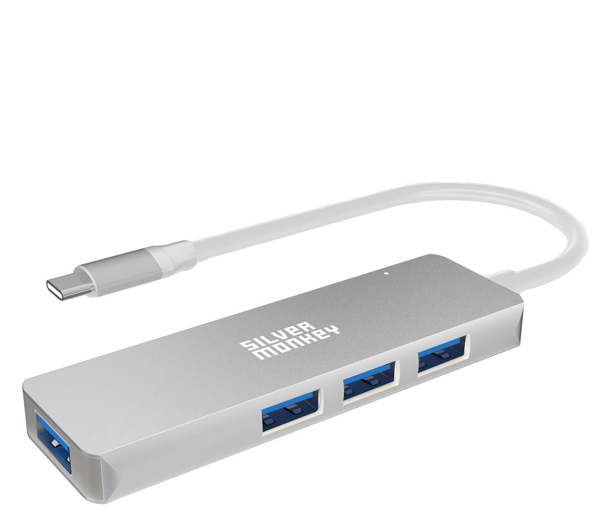 Silver Monkey USB-C 4x USB 3.0 (Silver)