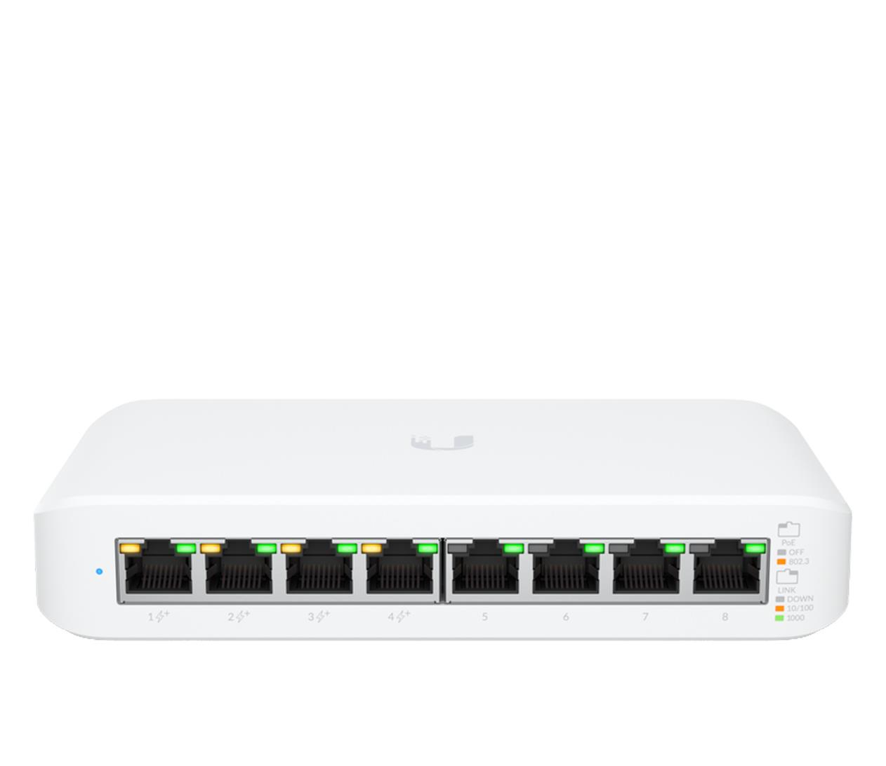 Ubiquiti 8p USW-Lite-8-PoE (8x10/100/1000Mbit) 4xPoE+