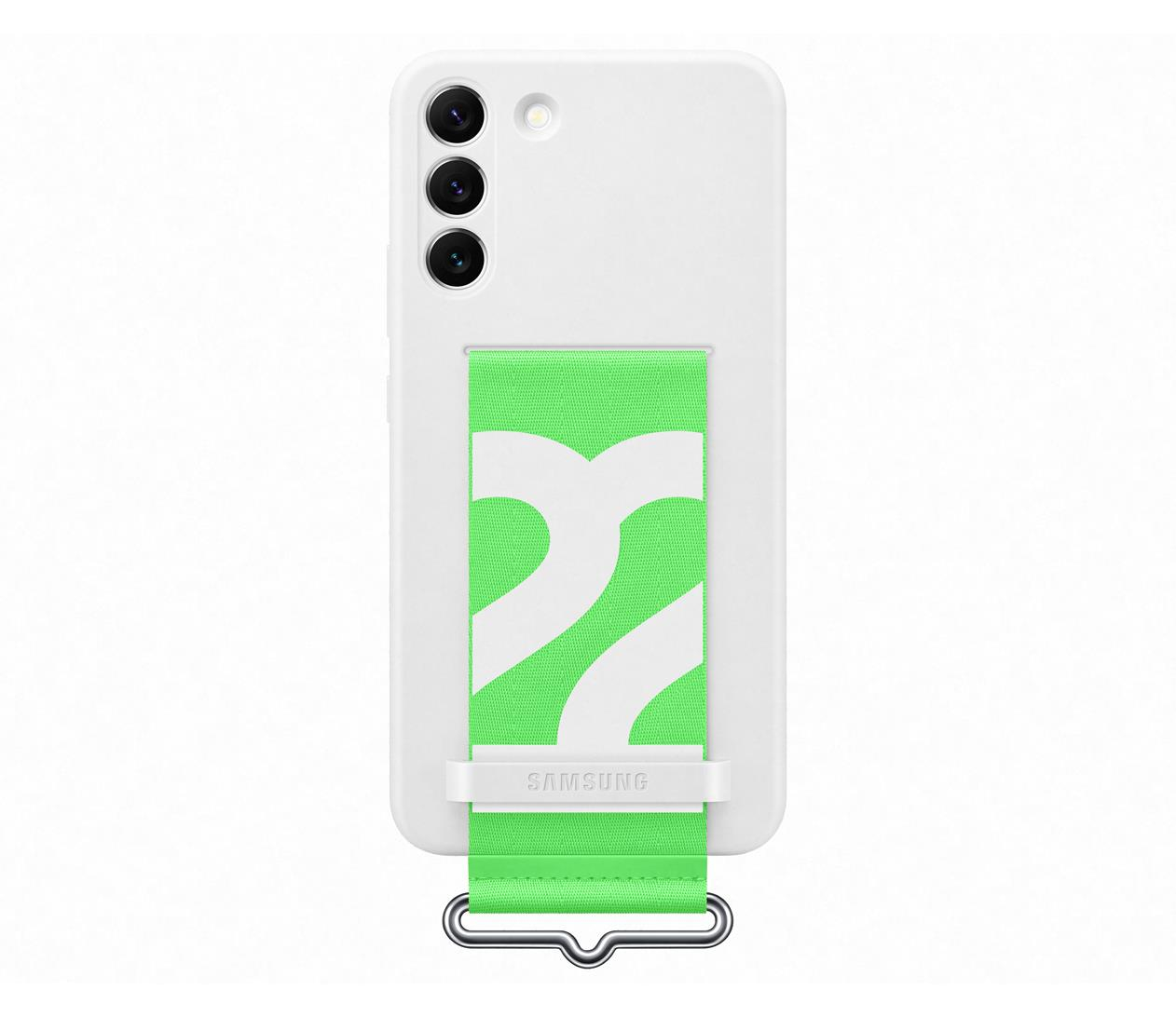 Samsung Silicone Cover z paskiem do Galaxy S22+ białe