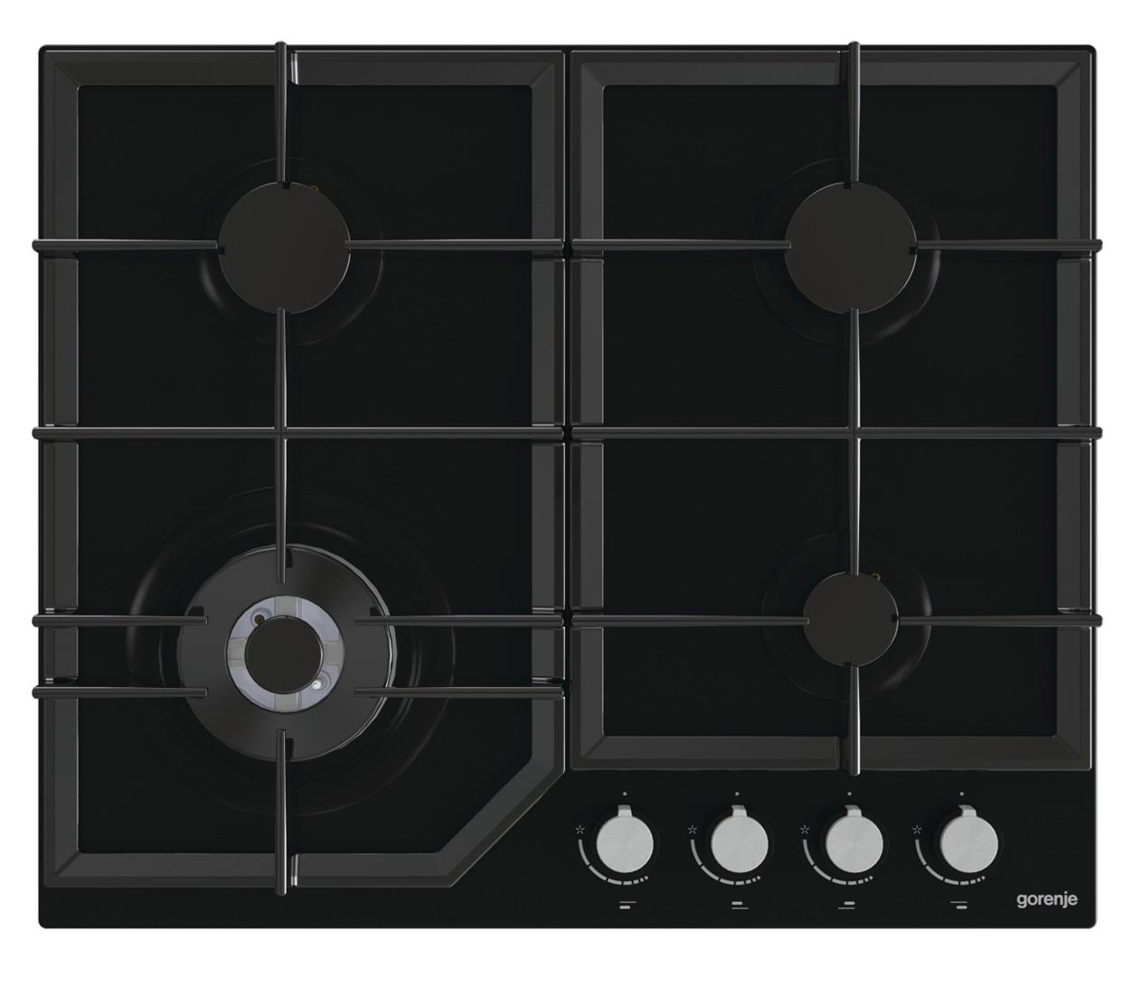 Gorenje GTW641KB gaz na szkle Żeliwne ruszty Czarny