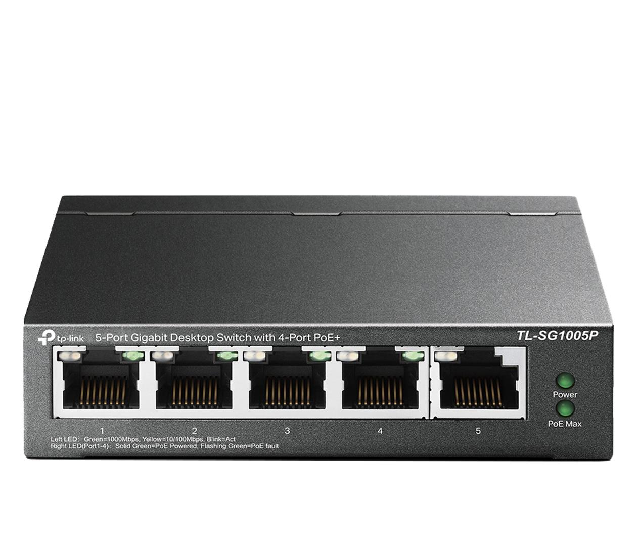 TP-Link 5p TL-SG1005P (5x10/100/1000Mbit, 4xPoE)