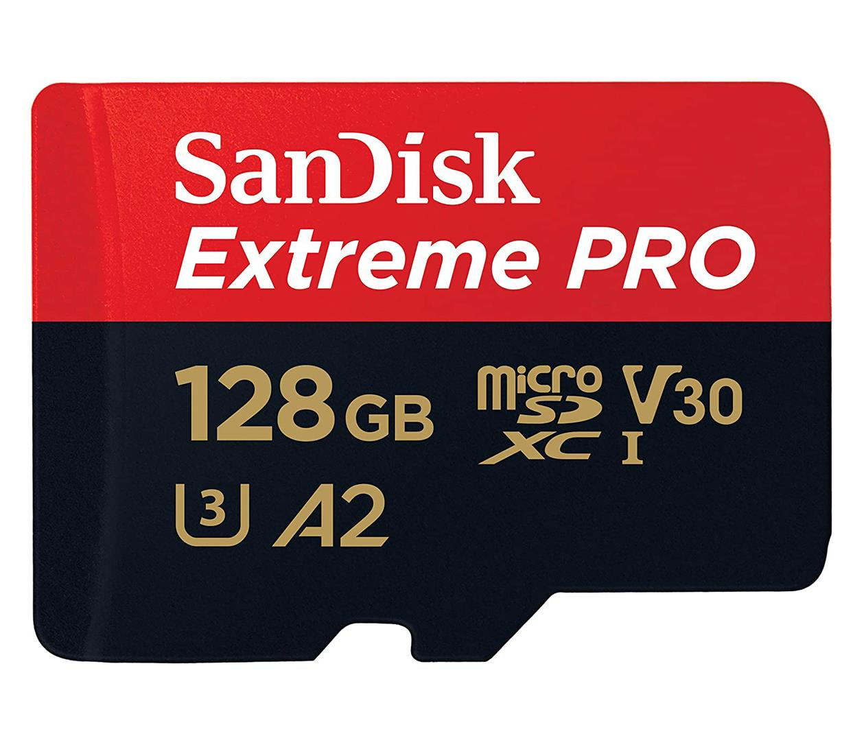 Sandisk 128GB microSDXC Extreme PRO 200MB/s A2 C10 V30 UHS-I U3