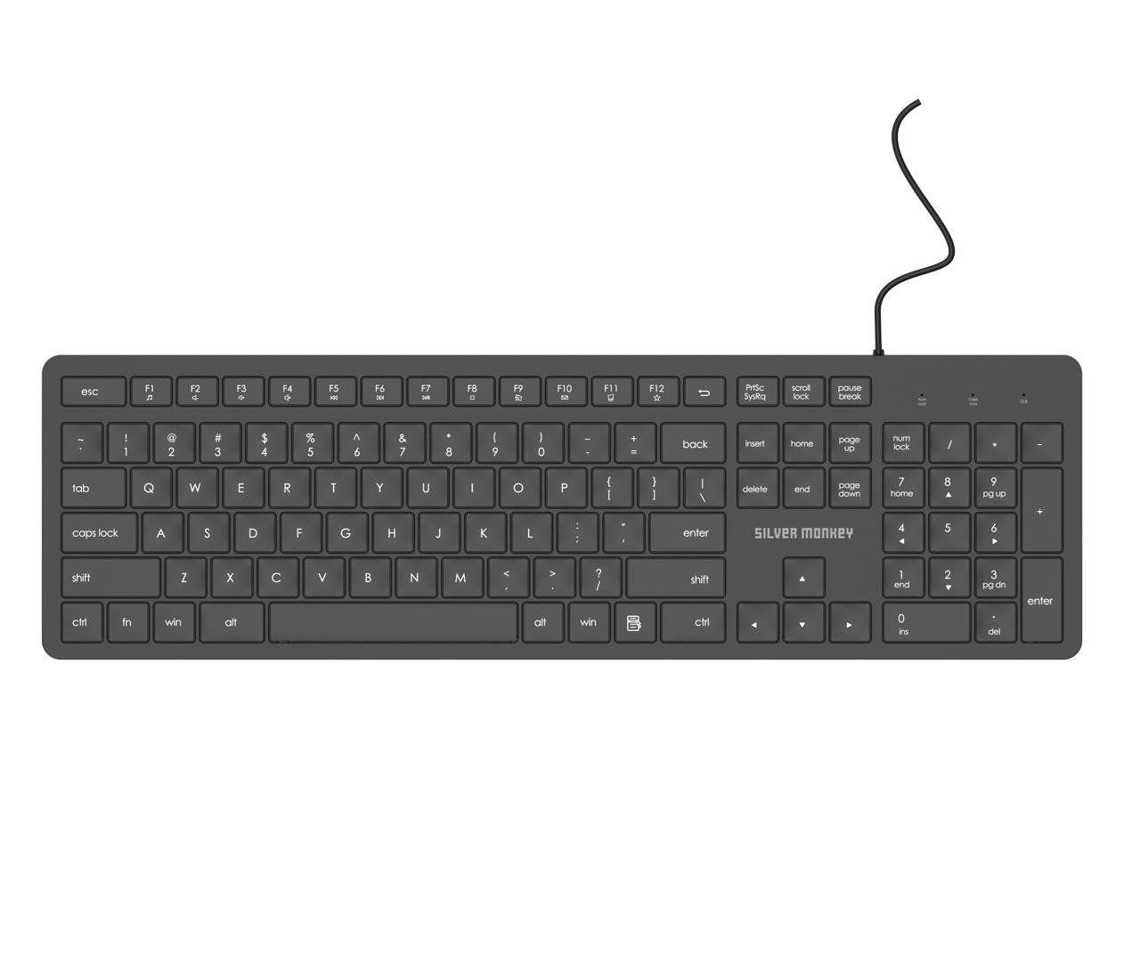 Silver Monkey K40 Wired slim keyboard