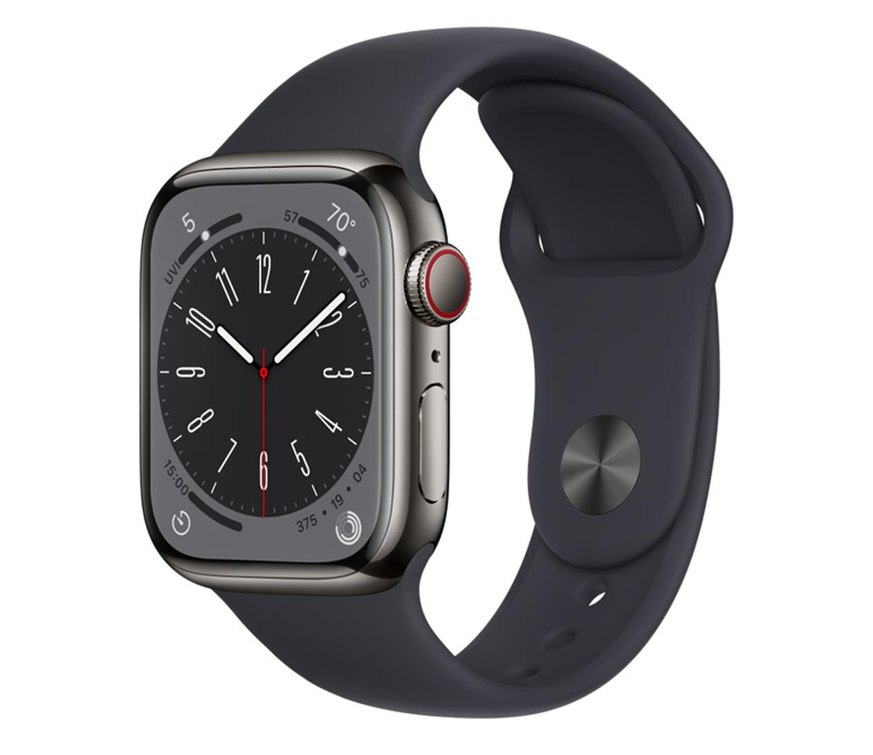 Apple Watch 8 41/Graphite Steel/Midnight Sport LTE