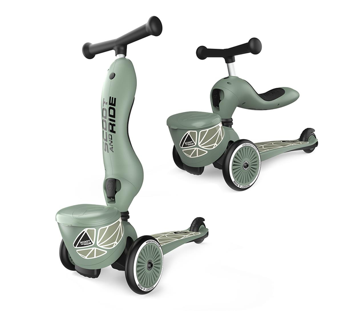 Scoot & Ride Highwaykick 1 Lifestyle Jeździk i hulajnoga 2w1 Green Lines