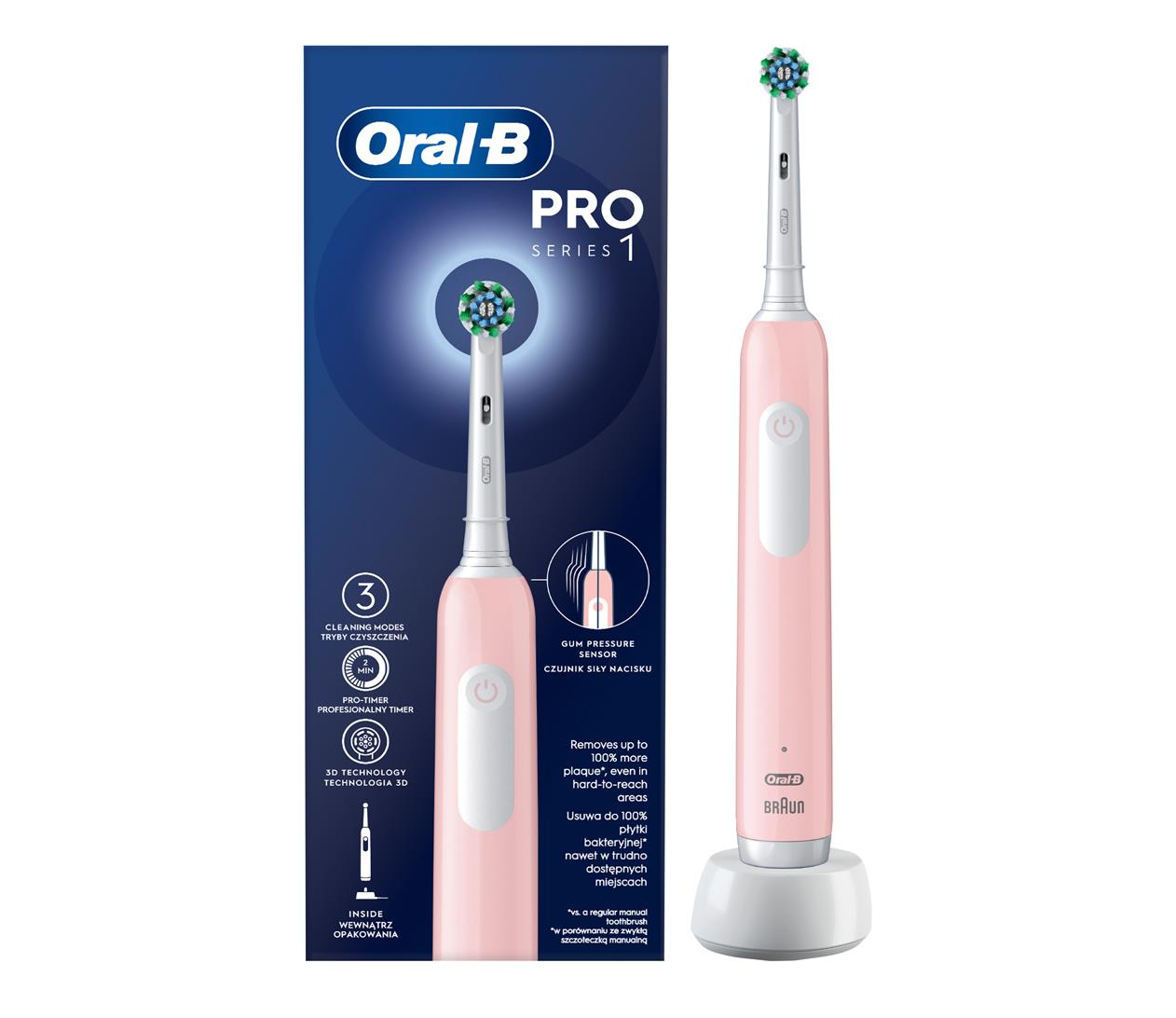 Oral-B Pro1 Cross Action Pink