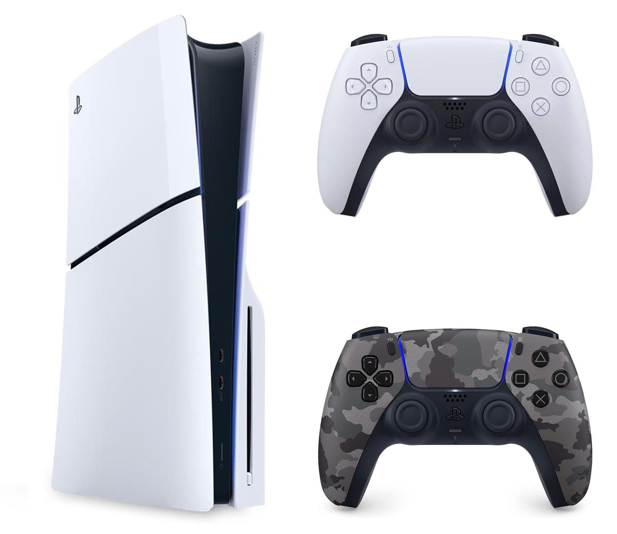 Sony PlayStation 5 Slim + DualSense Grey Cammo