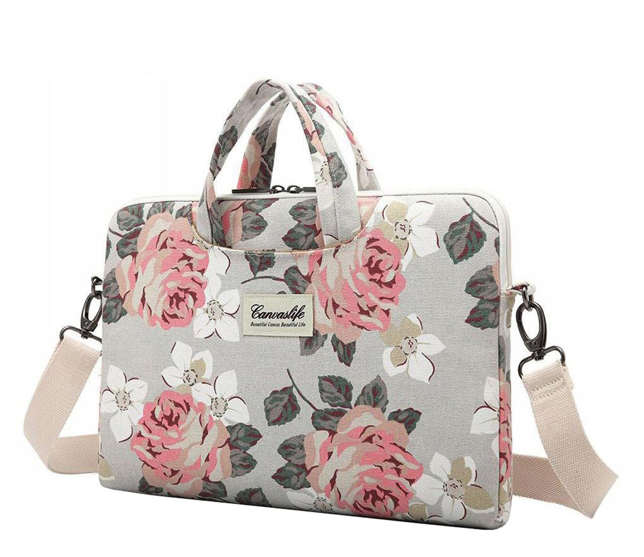 Canvaslife Briefcase Laptop 15-16" white rose