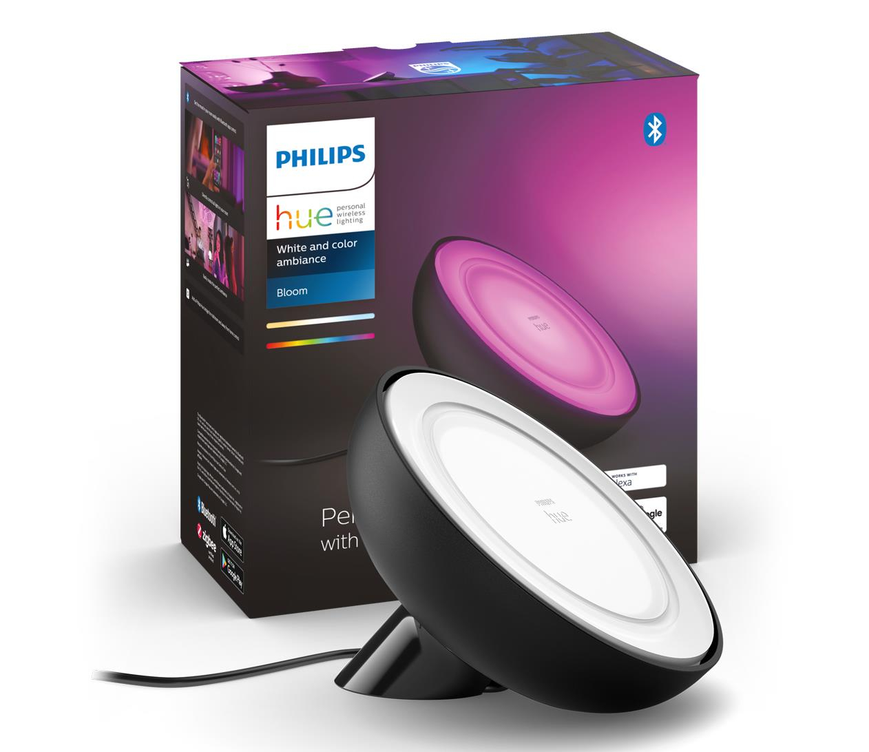 Philips Hue White and color ambiance Lampa Bloom (czarna)