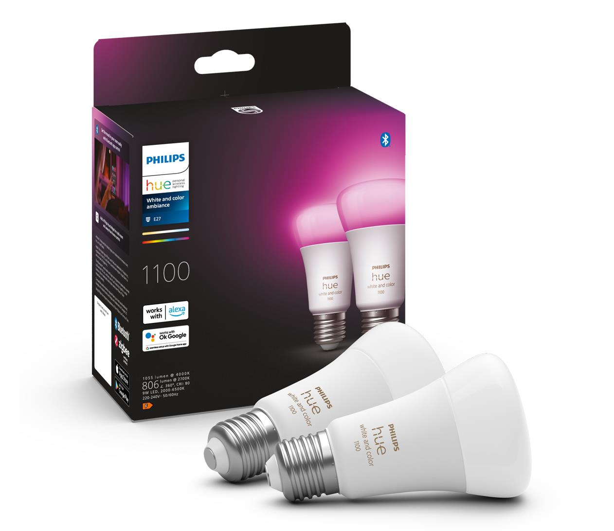 Philips Hue White and color ambiance Żarówka 2xE27 1100lm