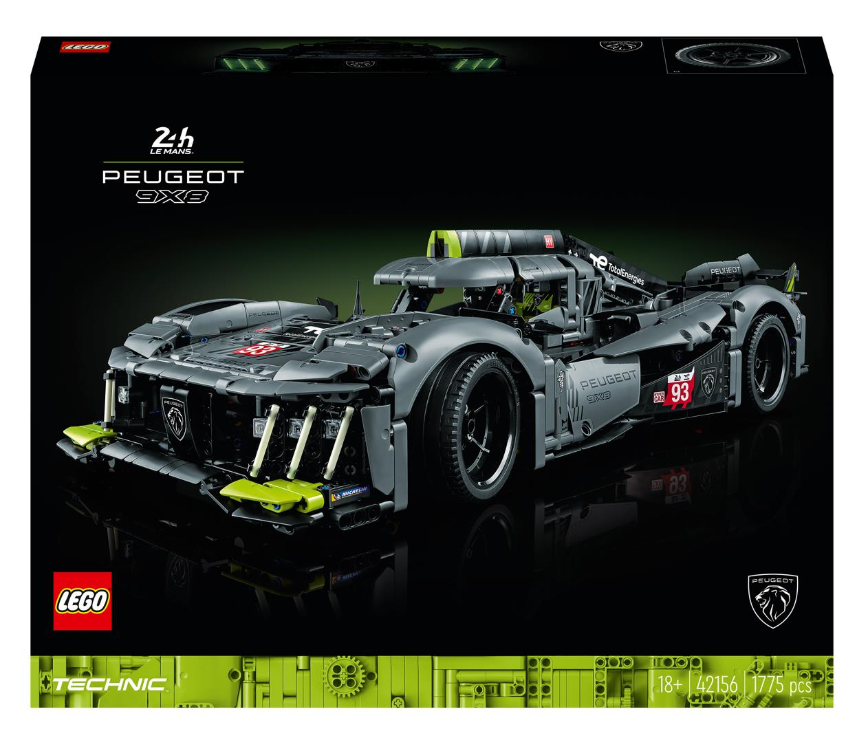 LEGO Technic 42156 PEUGEOT 9X8 24H Le Mans Hybrid Hypercar