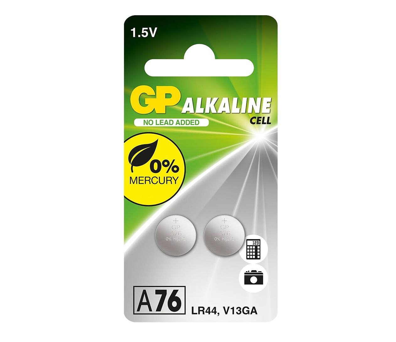 GP guzikowe AG13/LR44; 1,5V (2 sztuki)