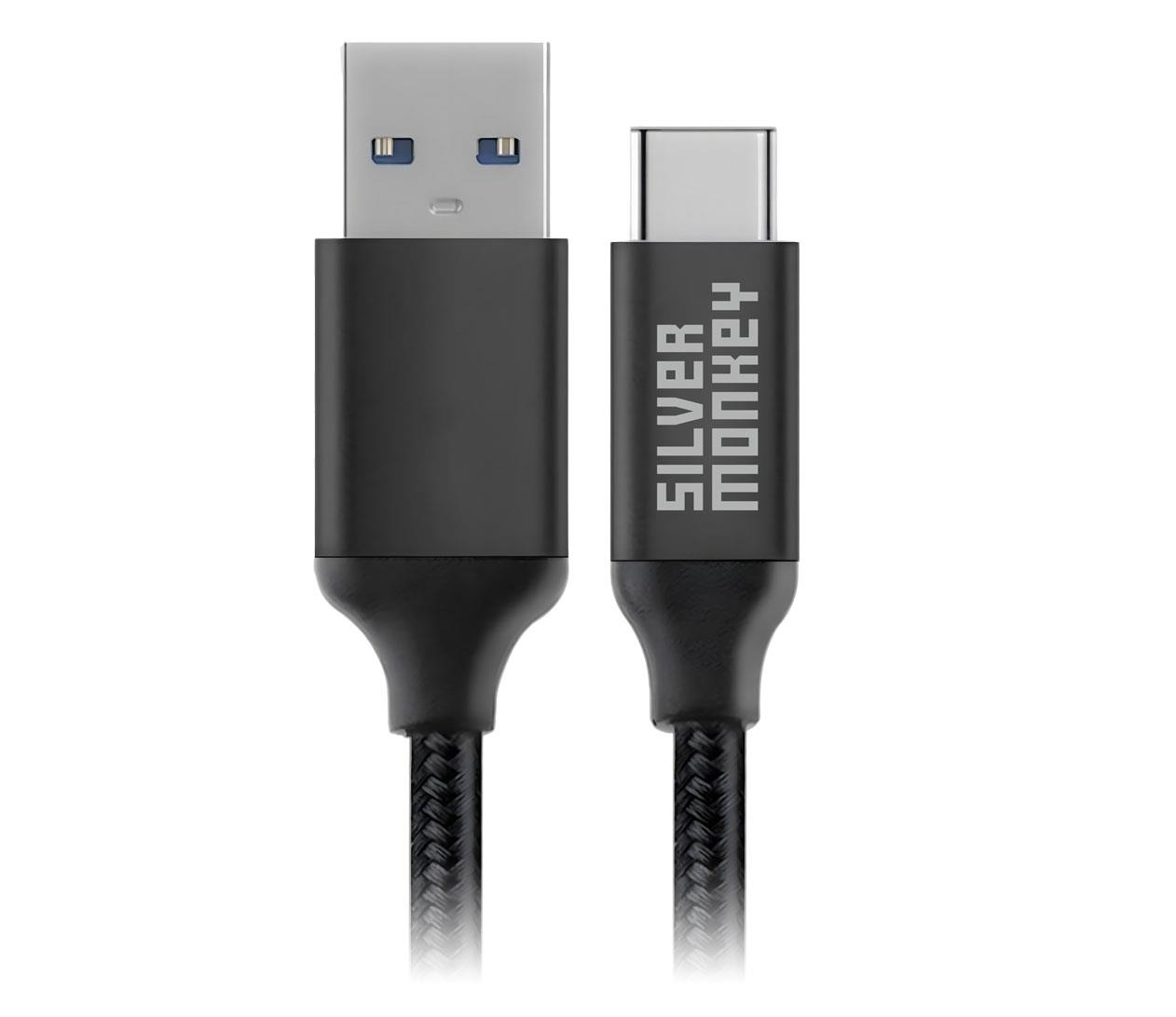 Silver Monkey Kabel USB-A na USB-C 1 m 45W
