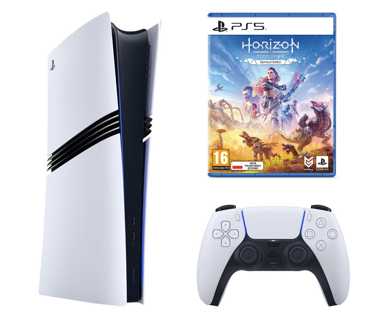 Sony PlayStation 5 Pro + Disc Drive +Horizon Zero Dawn Remastered