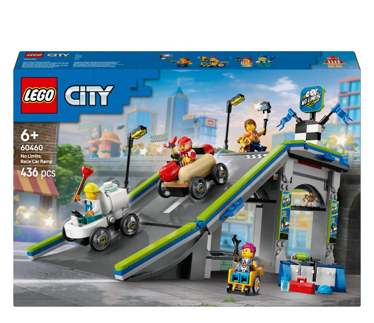LEGO City 60460 Bez granic: tor z rampami dla wyścigówek