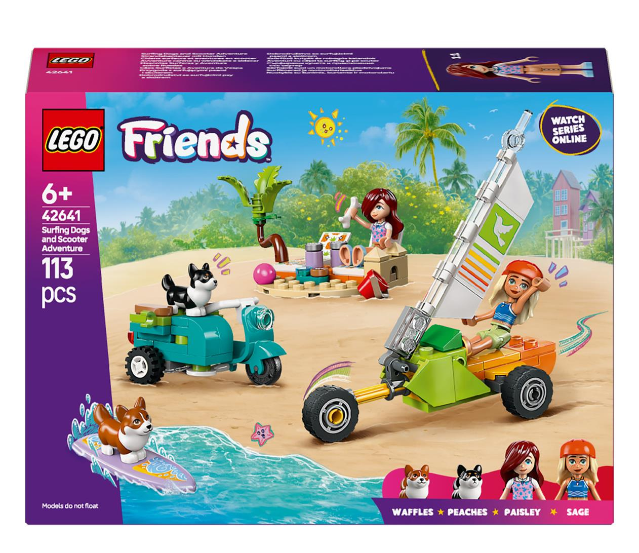 LEGO Friends 42641 Przygoda z surfującymi psami i skuterem