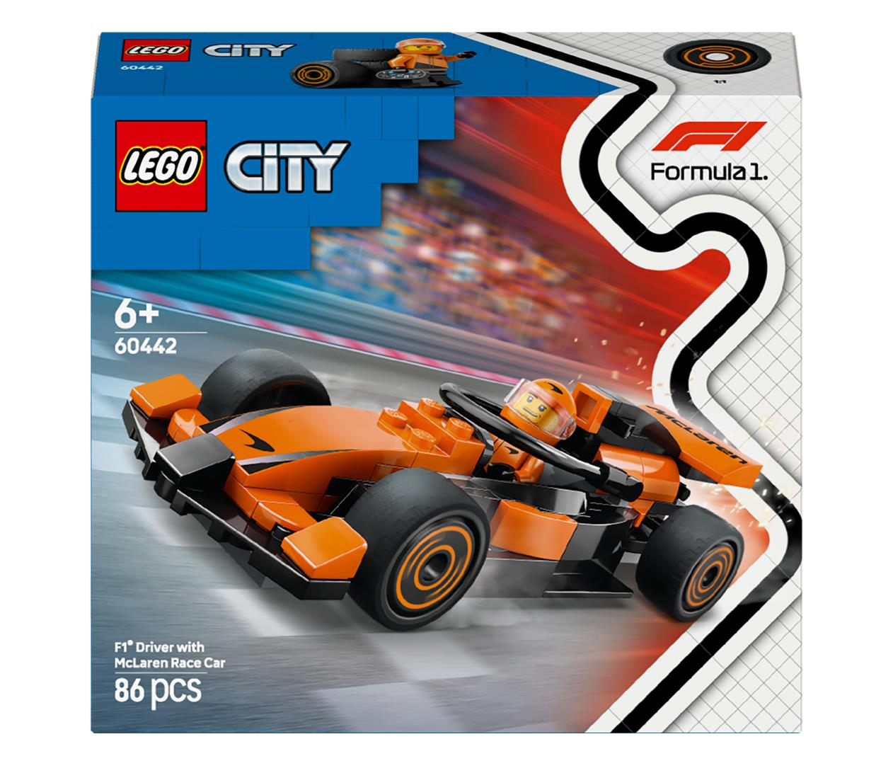LEGO City 60442 F1® Kierowca i bolid McLaren