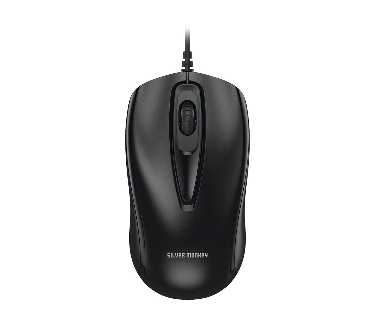 Silver Monkey Wired Optical Mouse