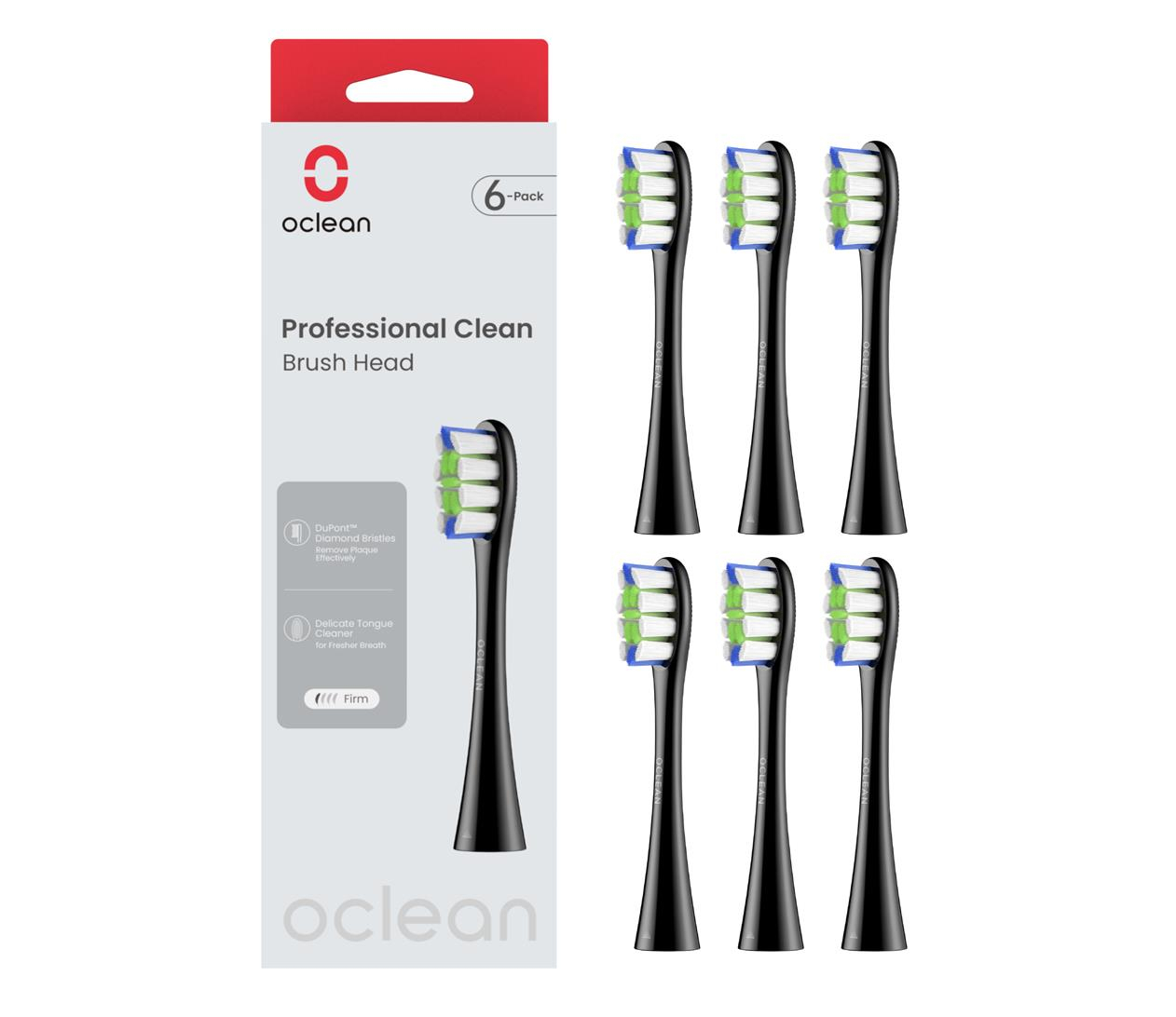 Oclean Końcówki Professional Clean P1C5 B06 czarny 6 szt.