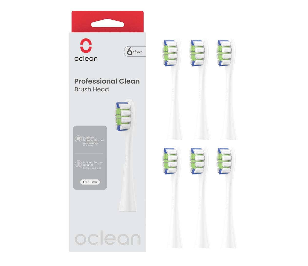 Oclean Końcówki Professional Clean P1C1 W06 biały 6 szt.