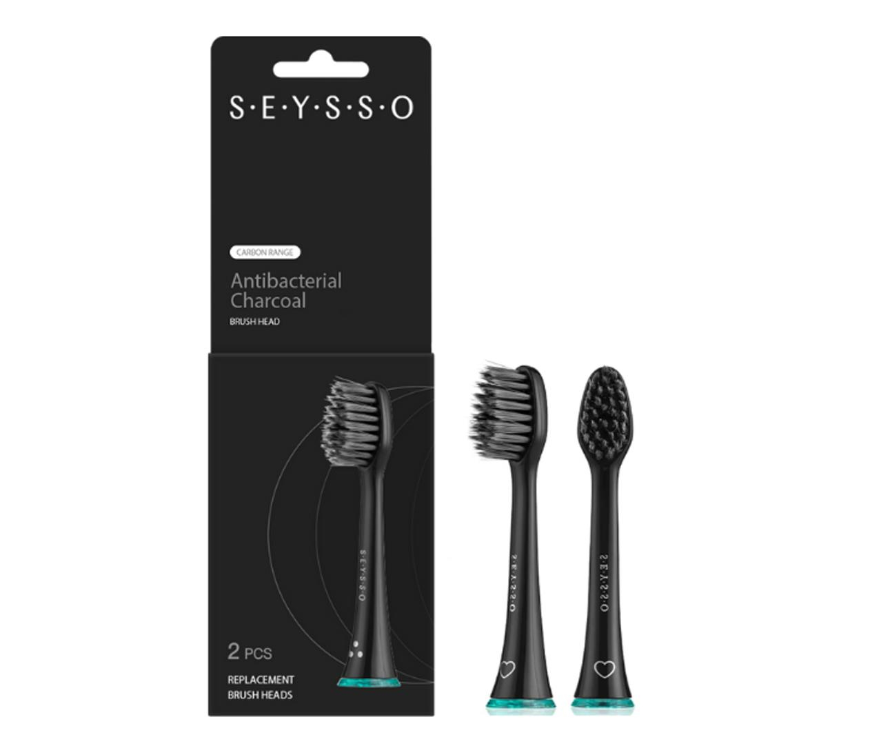 Seysso Końcówki do szczoteczki Carbon Antibacterial 2 szt.