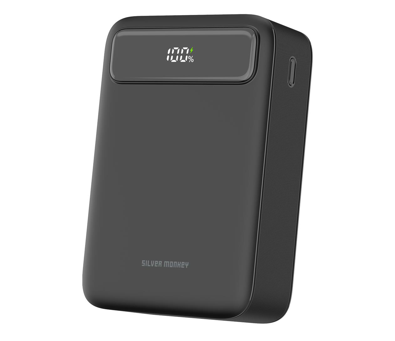 Silver Monkey Powerbank 20.000mAh USB-A USB-C PD 22,5W